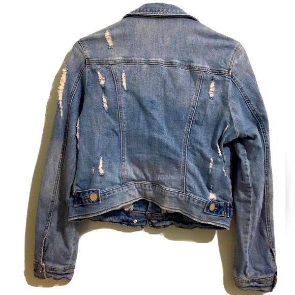 NEW YORK & CO SOHO JEANS JACKET DISTRESSED SIZE SMALL - Picture 2 of 7